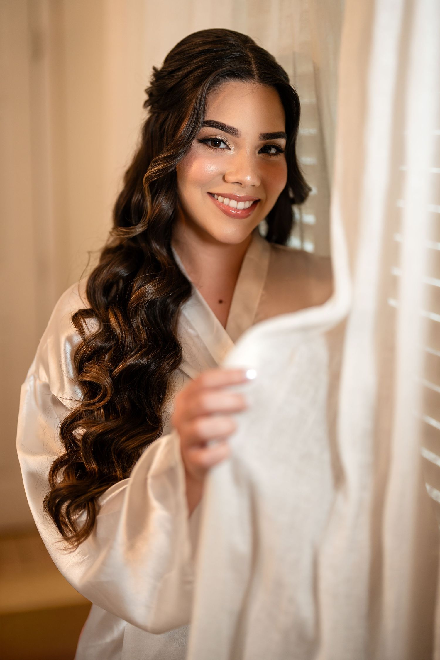 Bride portrait during getting-ready moments before her Florida wedding