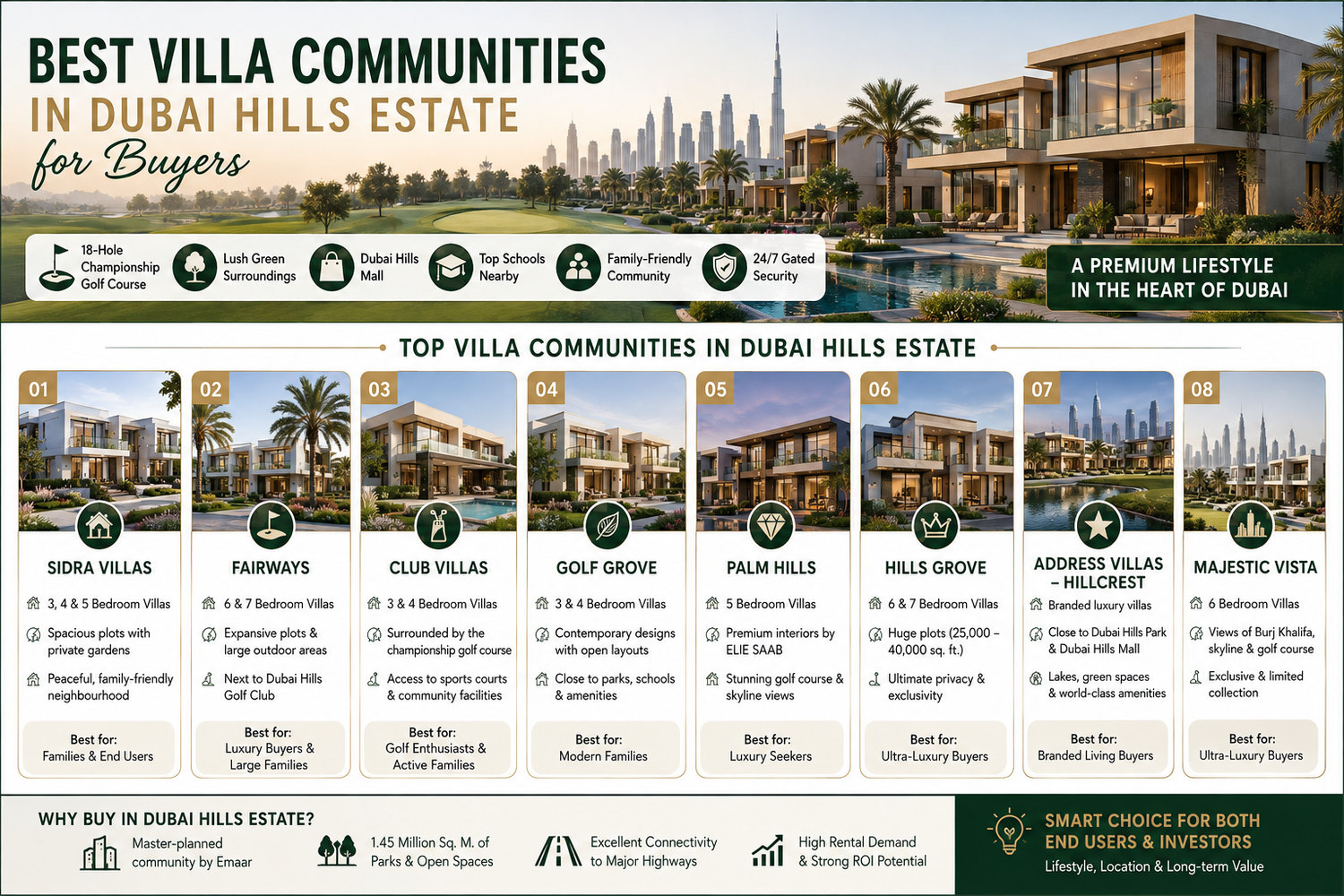 Best Villa Communities in Dubai Hills Estate for Buyers