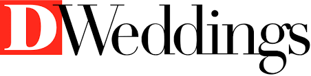 A stylized logo featuring red and black text spelling out D Weddings in a modern serif font.