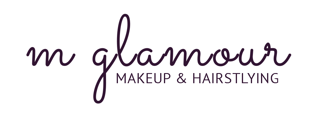Elegant cursive logo design for No Glamour Makeup & Hairstyling with black text on white background.