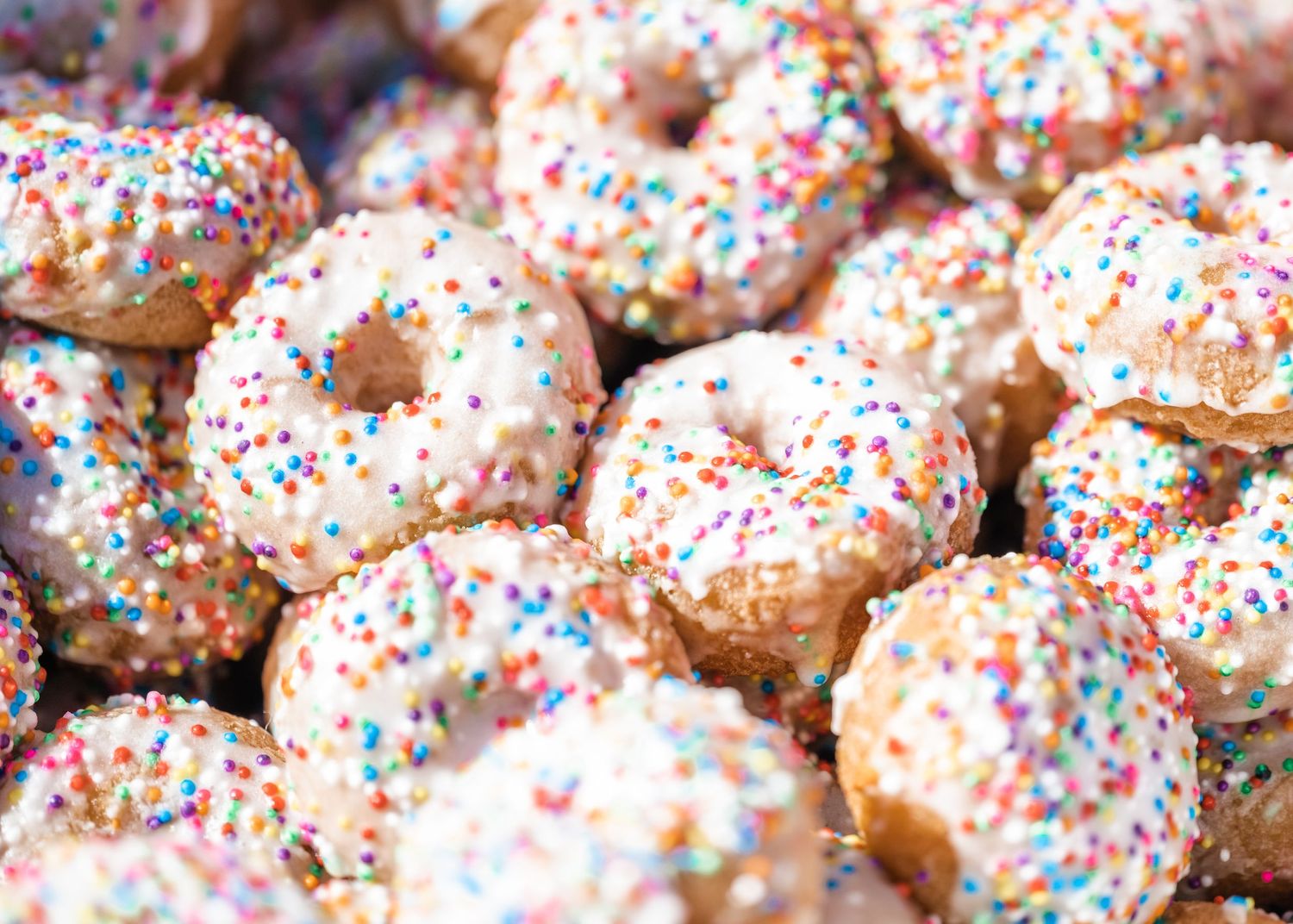 Sprinkled mini donuts