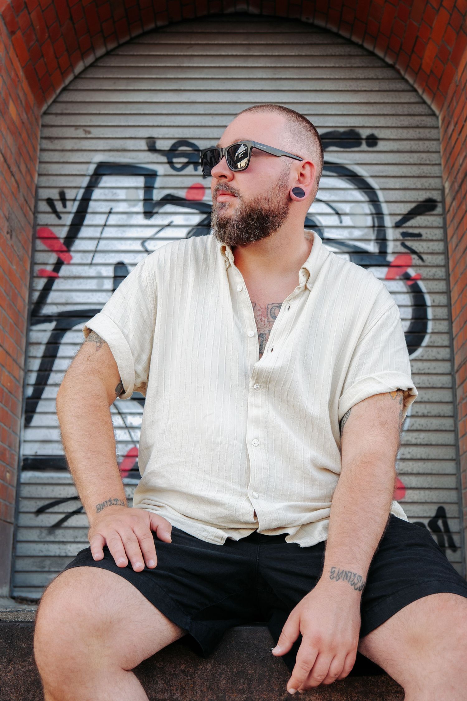 Julian bei einem Portrait Shooting mit cinematic Look