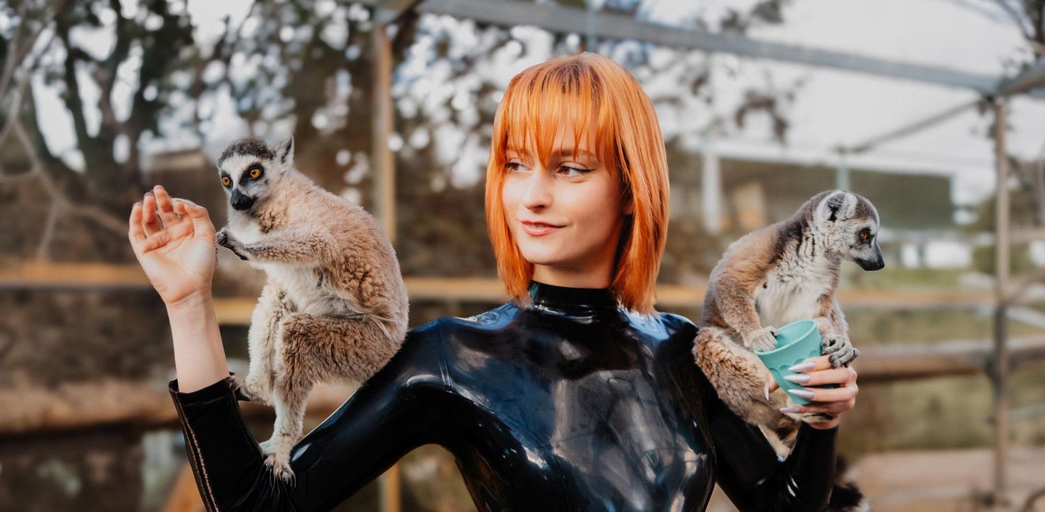 Chaotisch witziges Lemuren Shooting mit Nora in Zypern