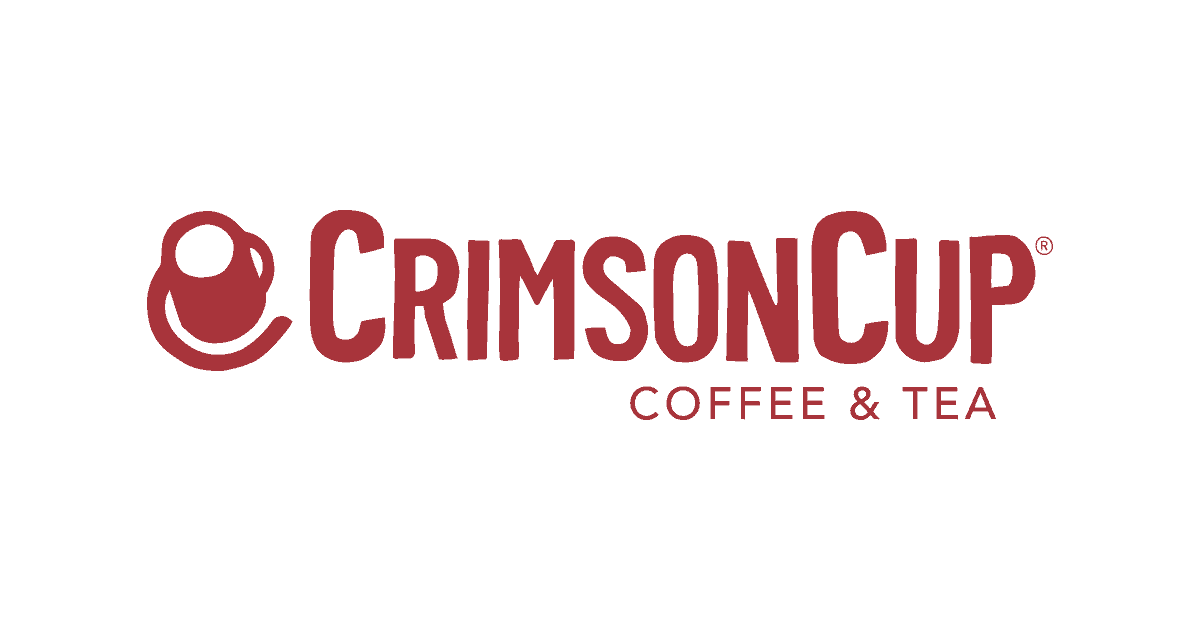 Crimson Cup Coffee and Tea brand logo in deep red color.