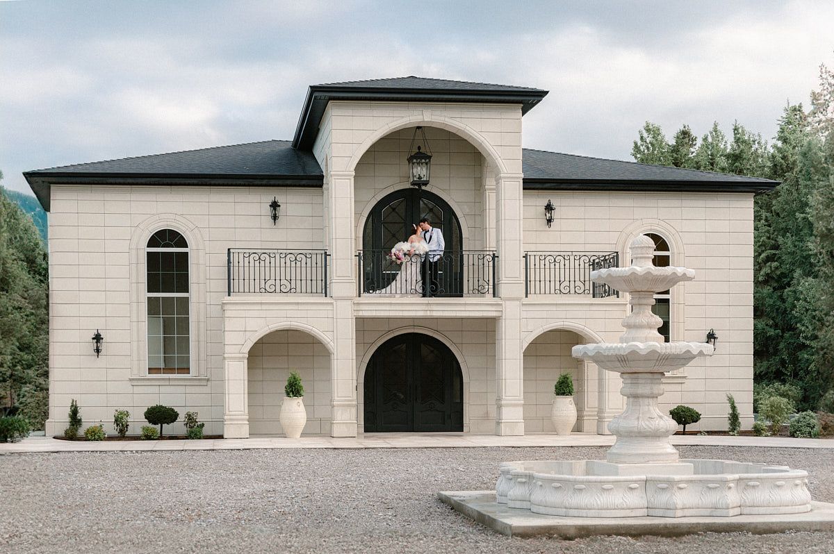 Romantic bride and groom portraits at Archway Manor, a favorite spot for Riga and Latvia wedding photographer.