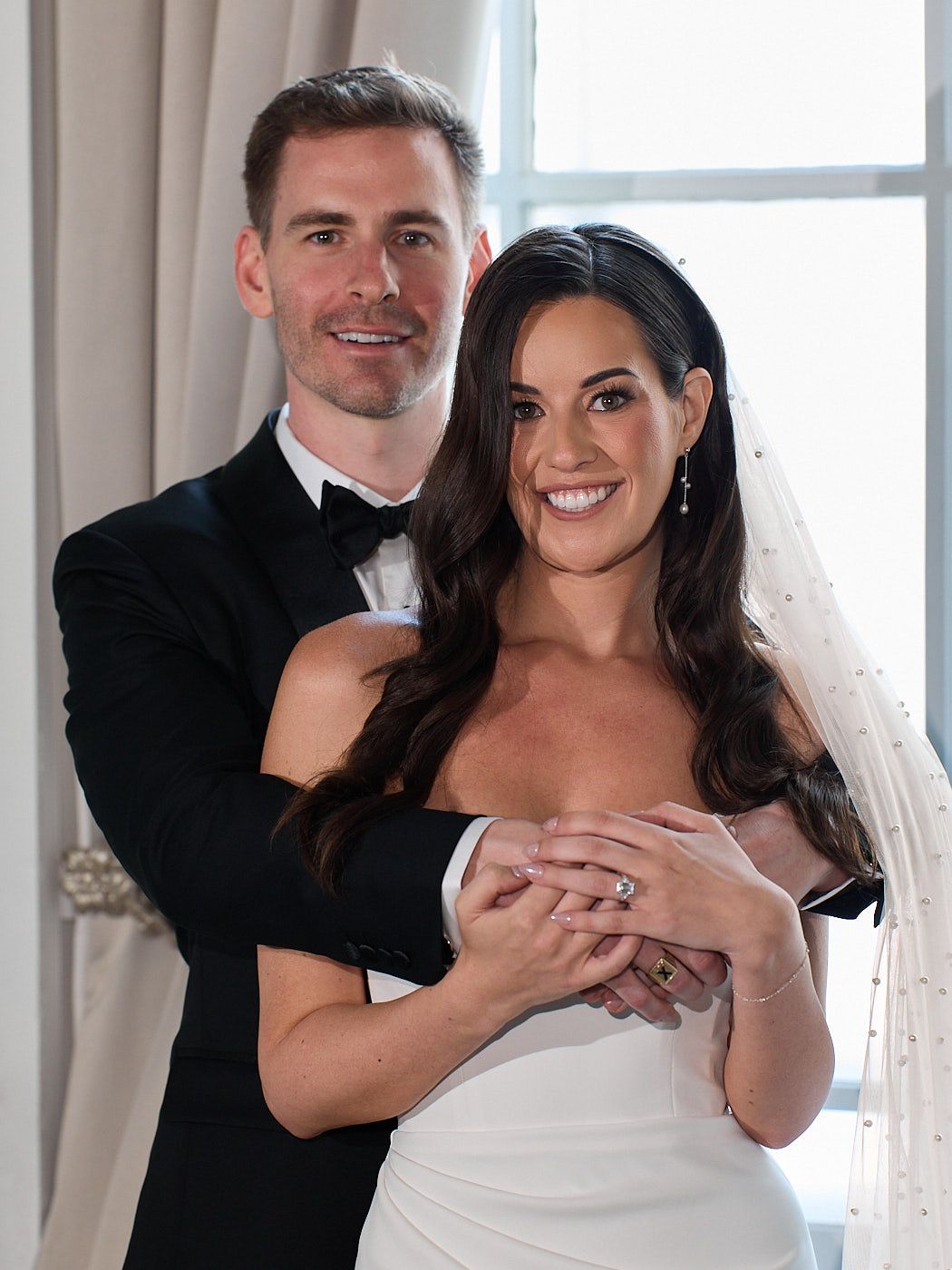 Romantic bride and groom moment at a Riga wedding