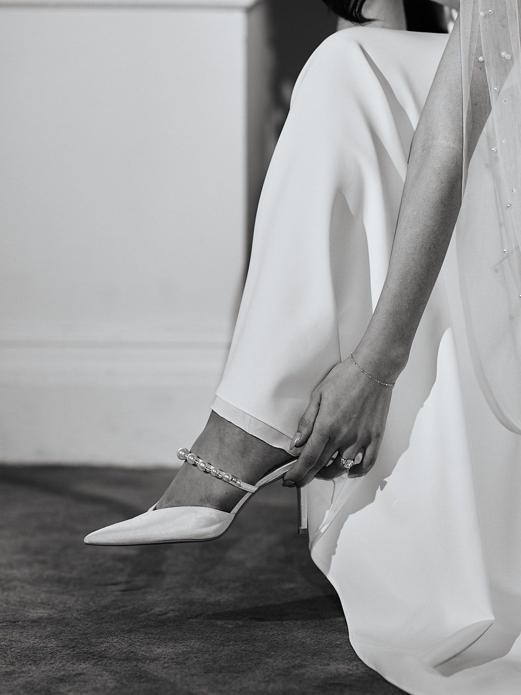 Bride getting ready at a luxury hotel wedding in Riga