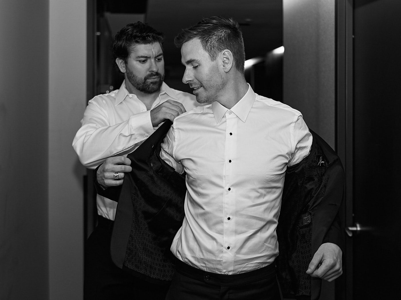 Groom getting ready at a stylish Riga wedding