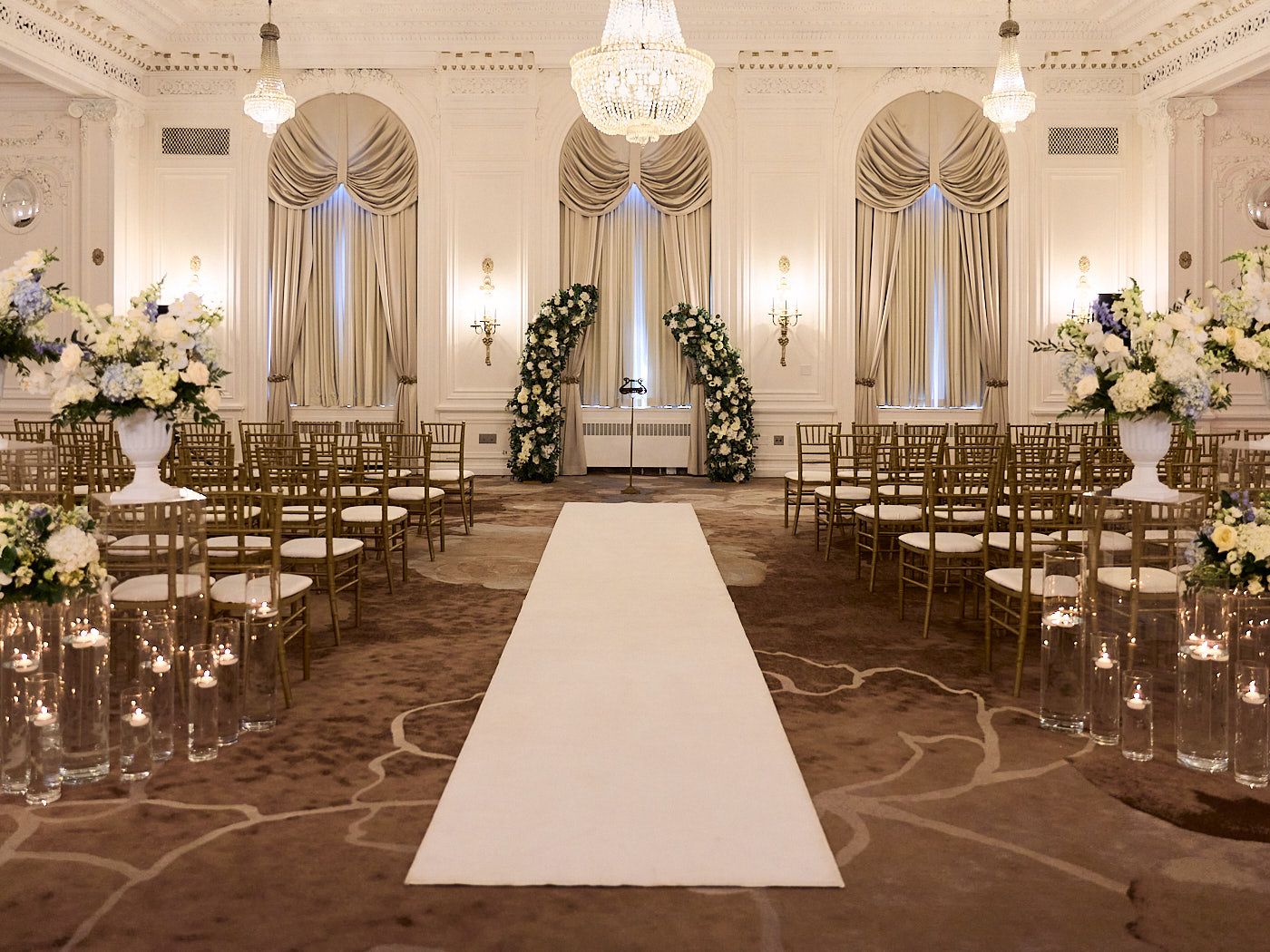 Elegant ceremony location at a luxury wedding in Riga