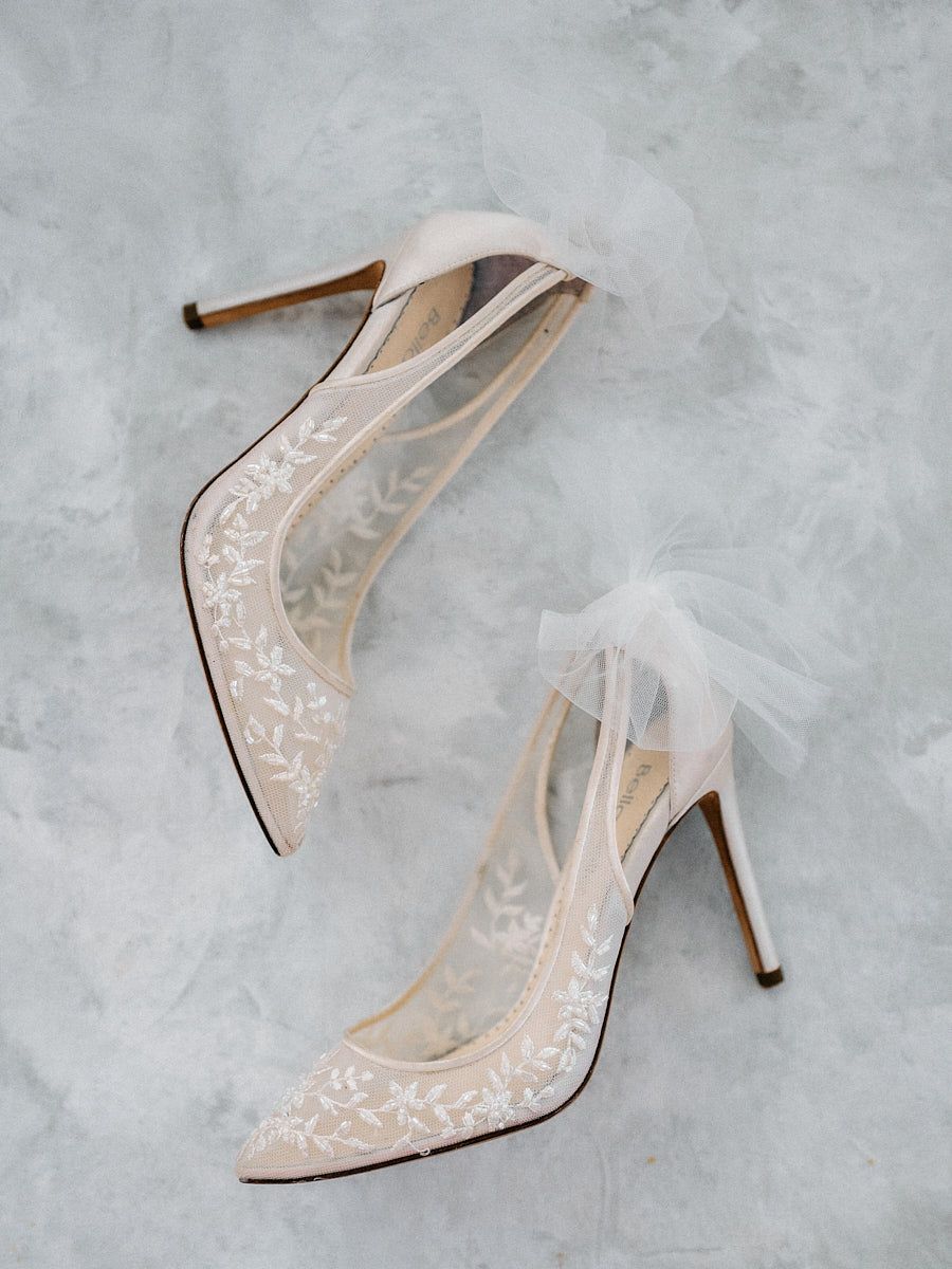 Elegant Bella bridal shoes, perfect for completing a stylish Riga wedding look