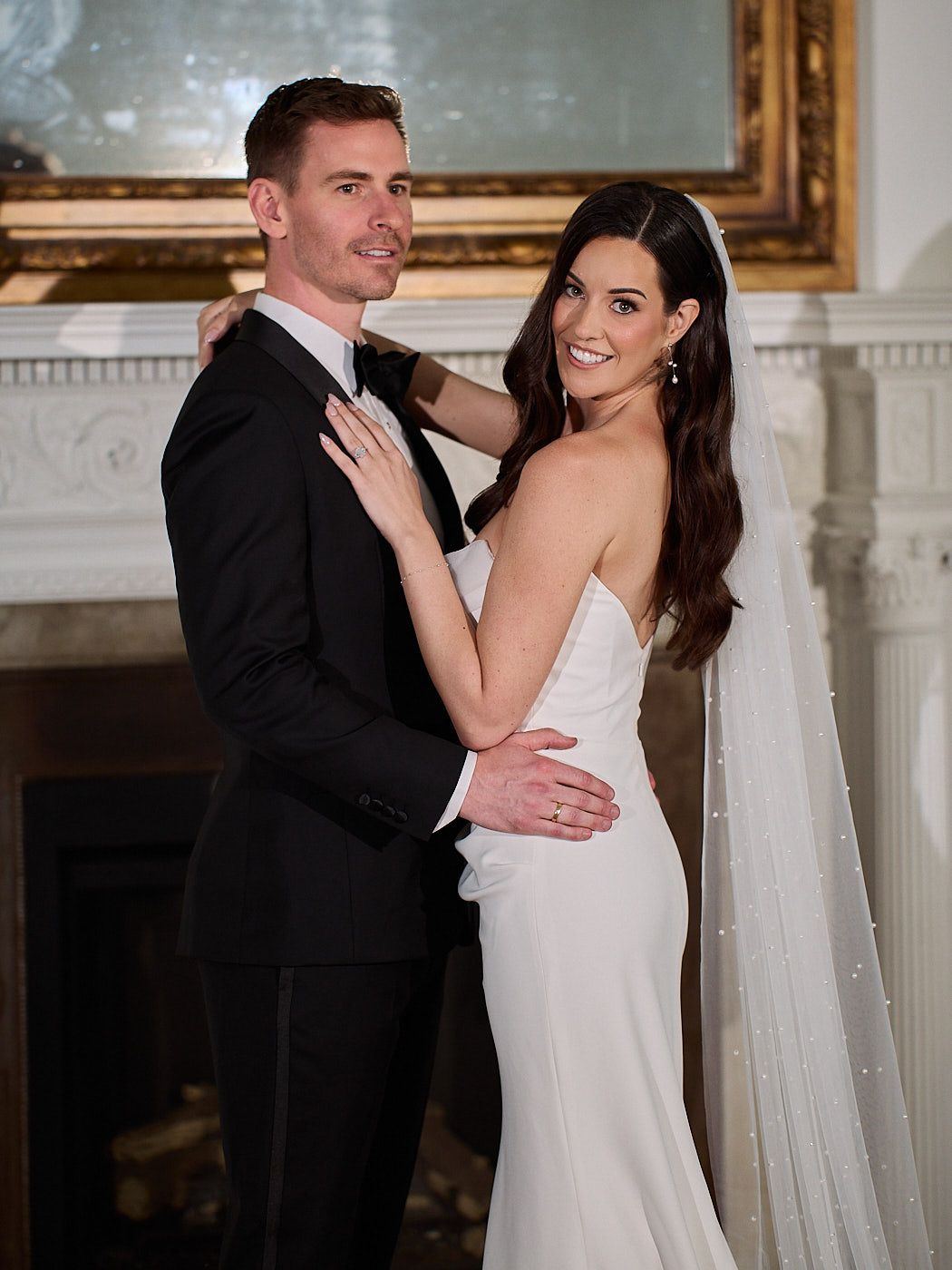 Bride and groom portraits at a luxury wedding in Riga