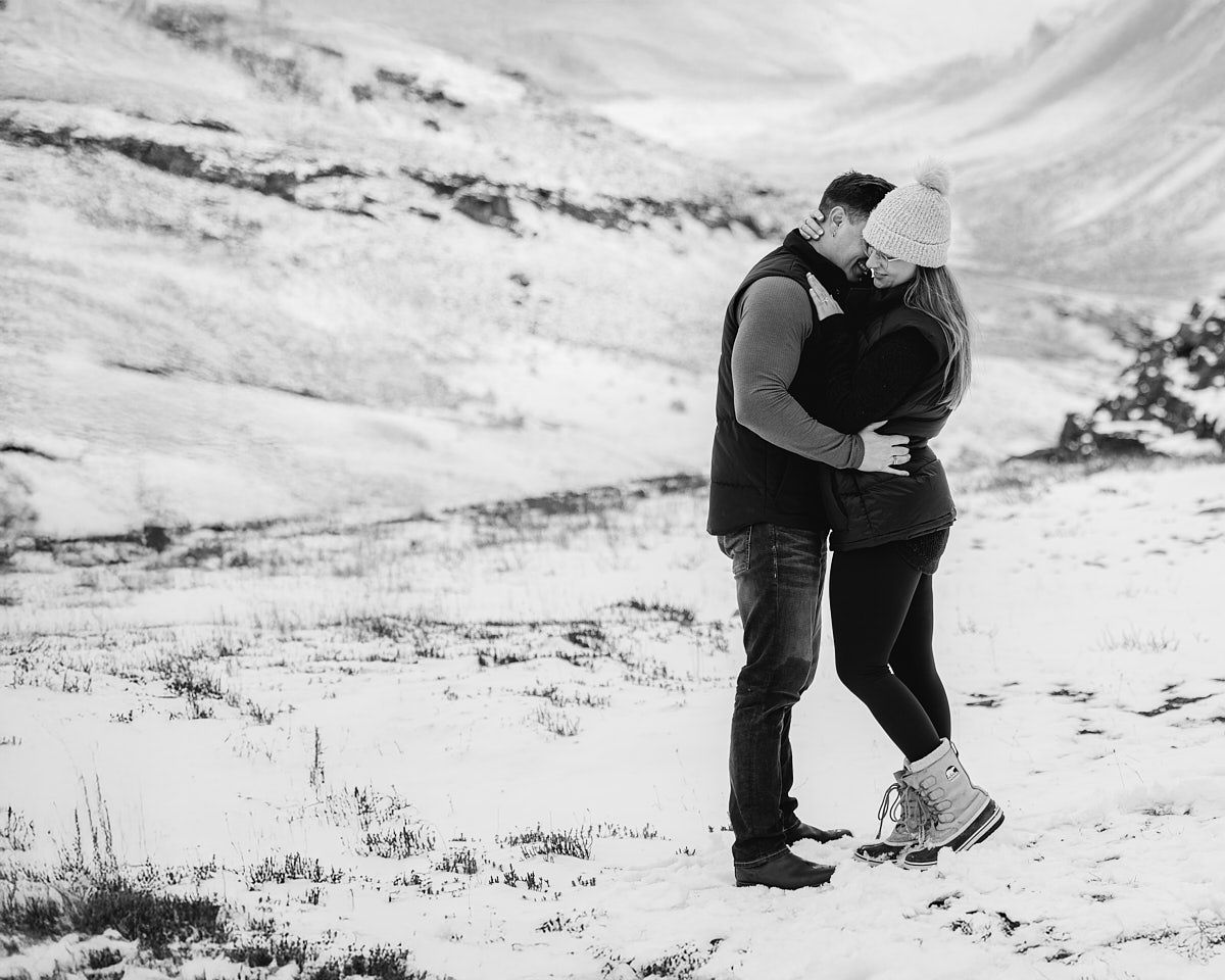 Elegant engaged couple portrait, romantic outdoor session in Latvia