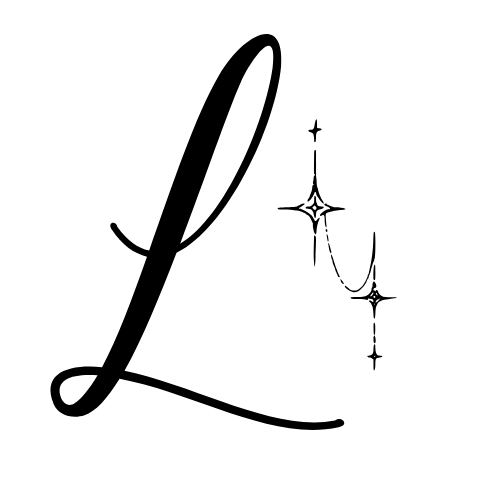 Elegant black text logo for Lex & Light Co. with decorative stars and flourishes.