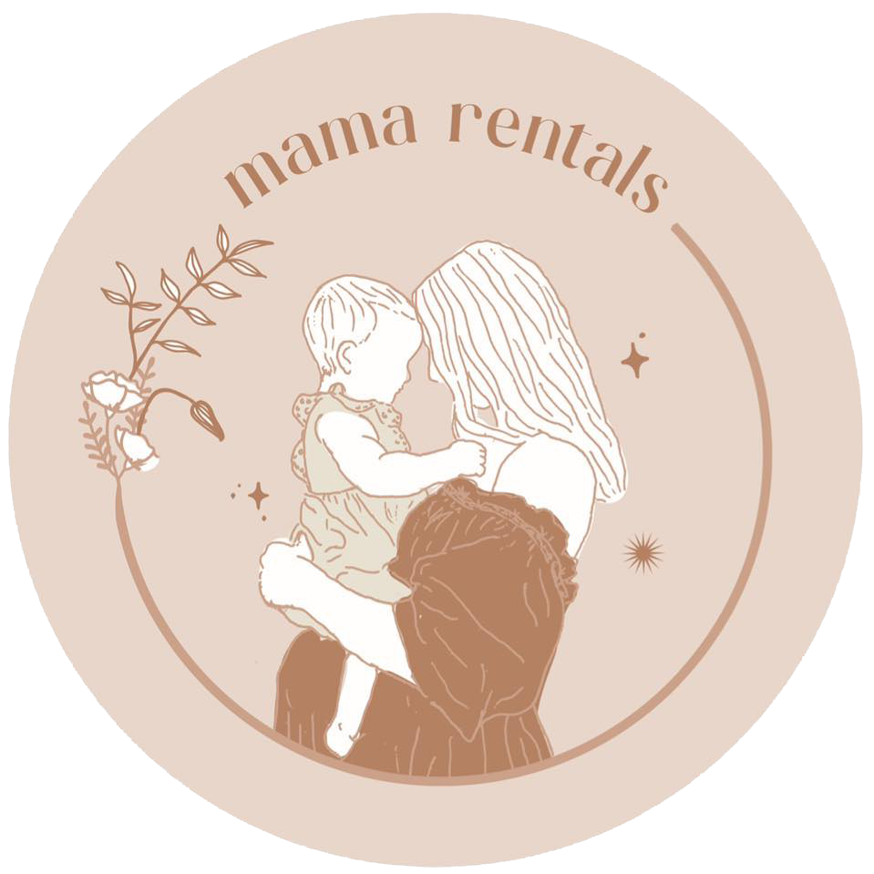 Minimalist logo designs featuring family silhouettes in oval frames with beige tones.