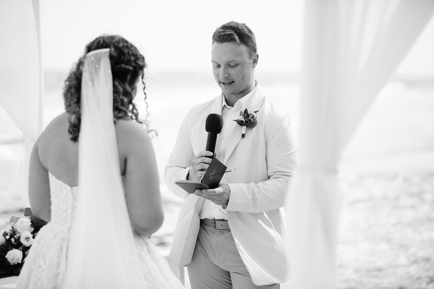 Bride and groom during ceremony.