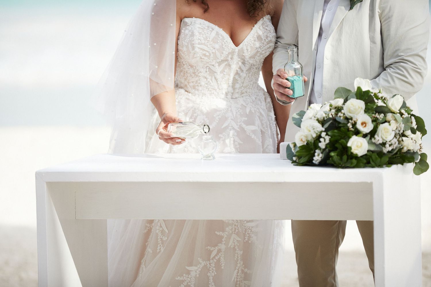 Bride and groom during ceremony.