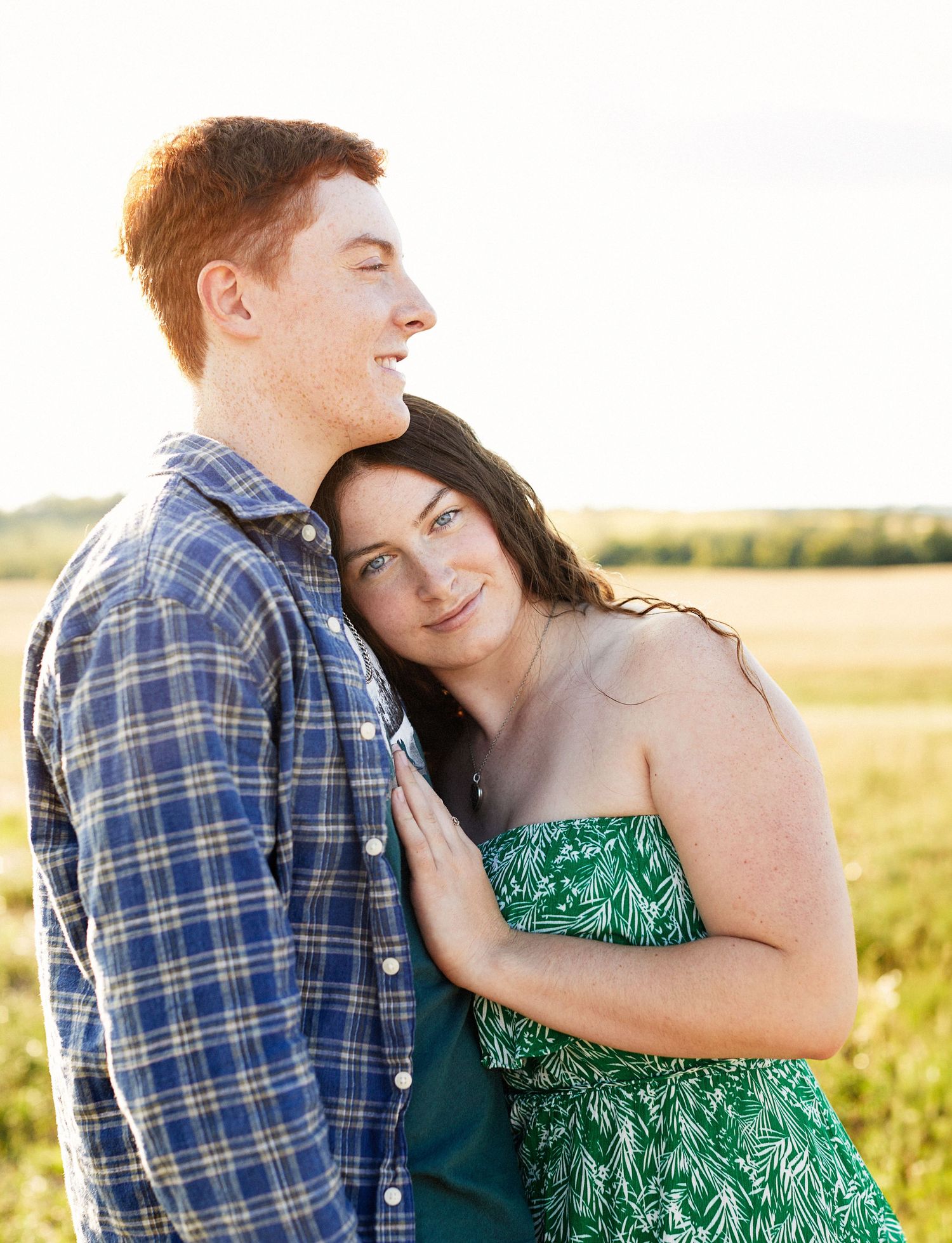 Portrait of couple during golden hour.