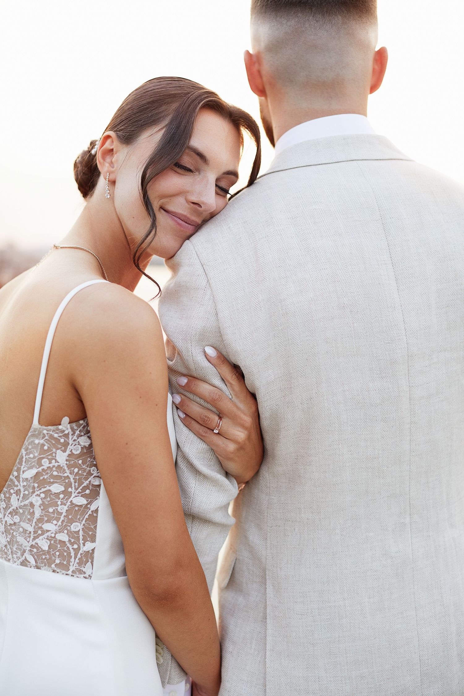 Portrait of bride and groom.