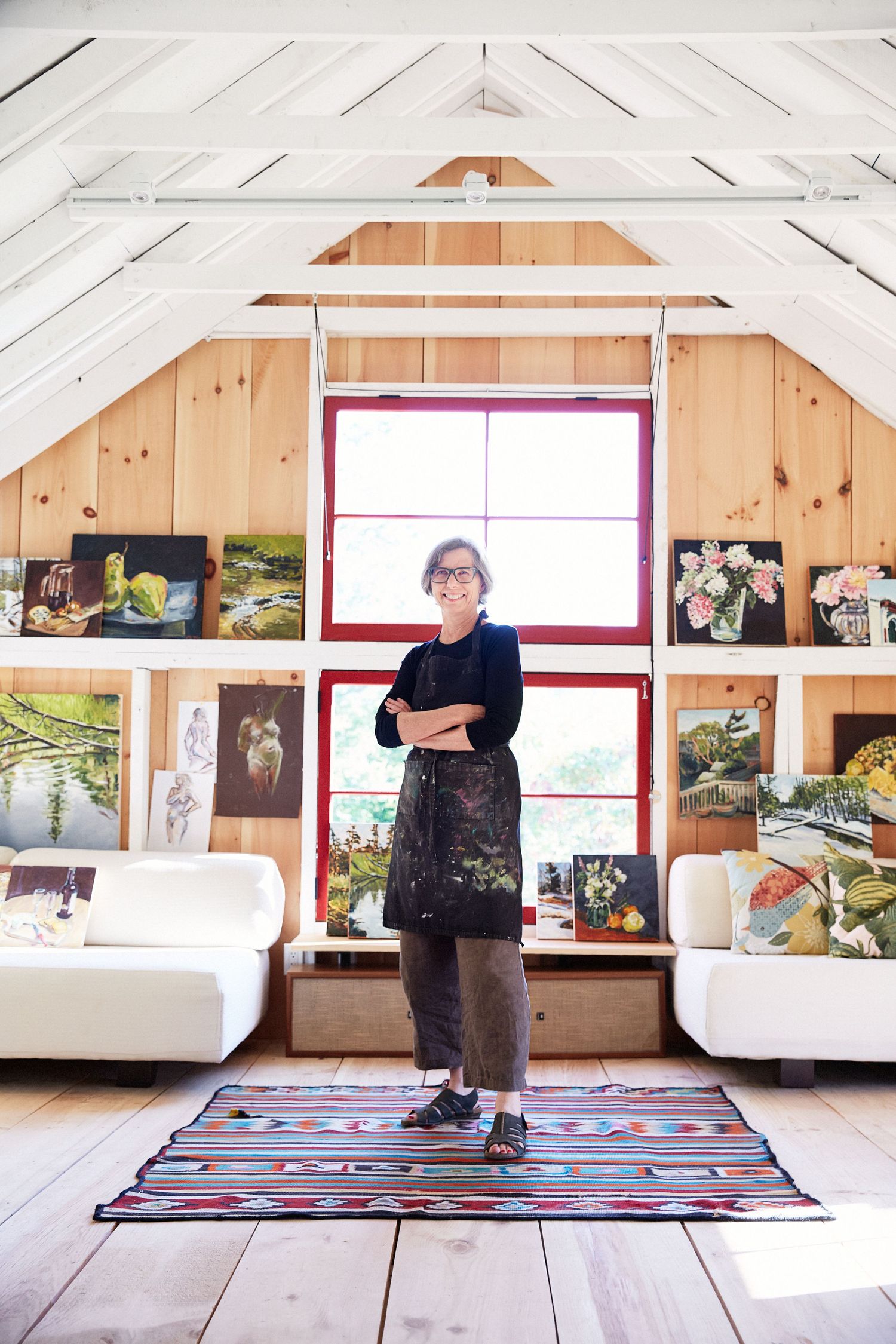 Artist and artist's studio imagery.