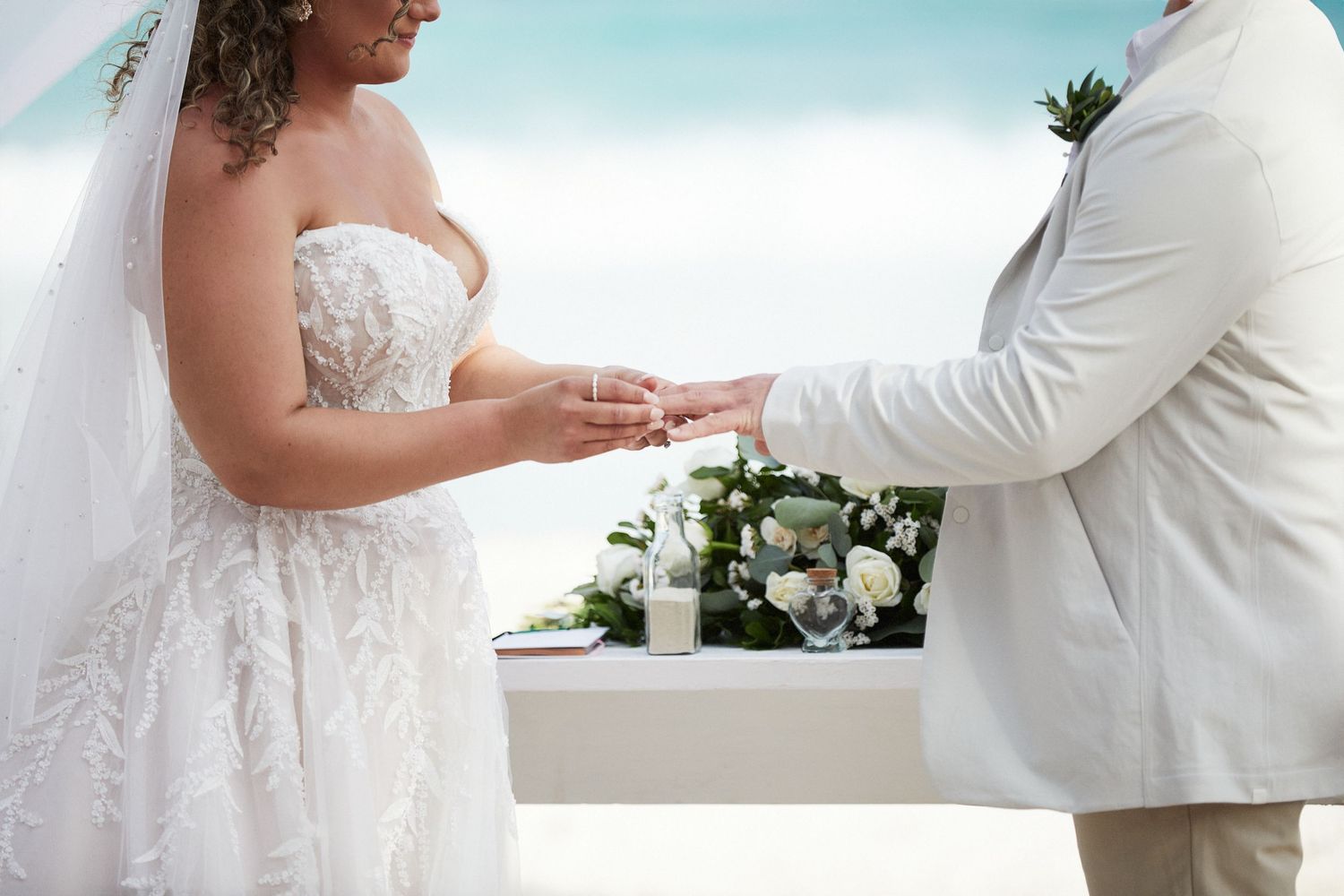 Bride and groom during ceremony.