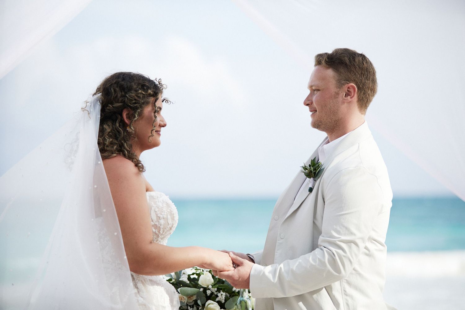 Bride and groom during ceremony.