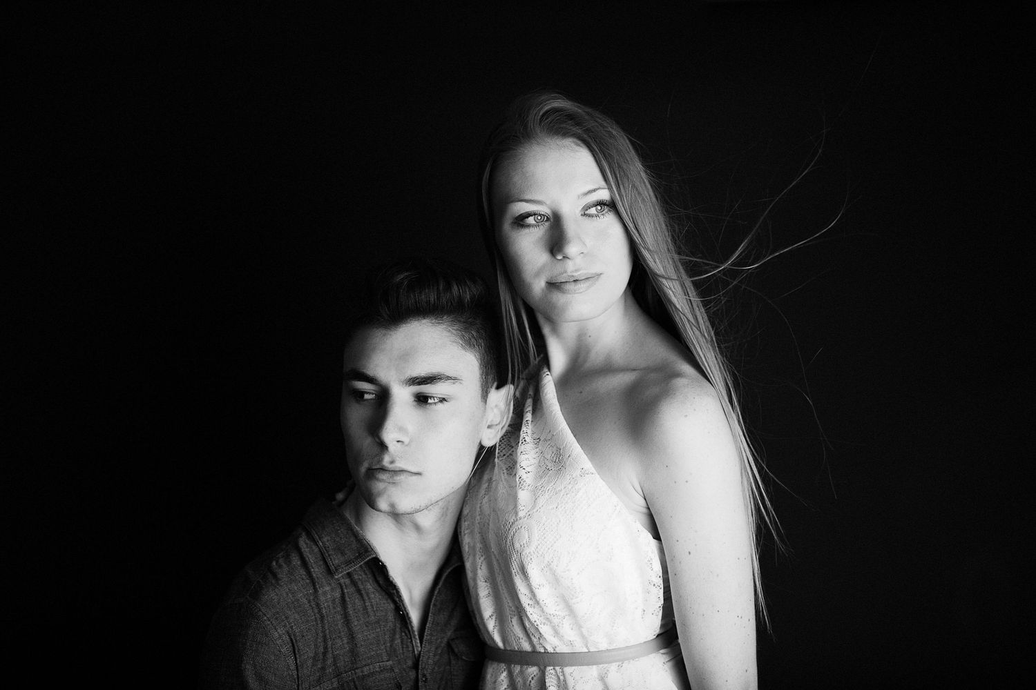 Studio shoot of a couple.