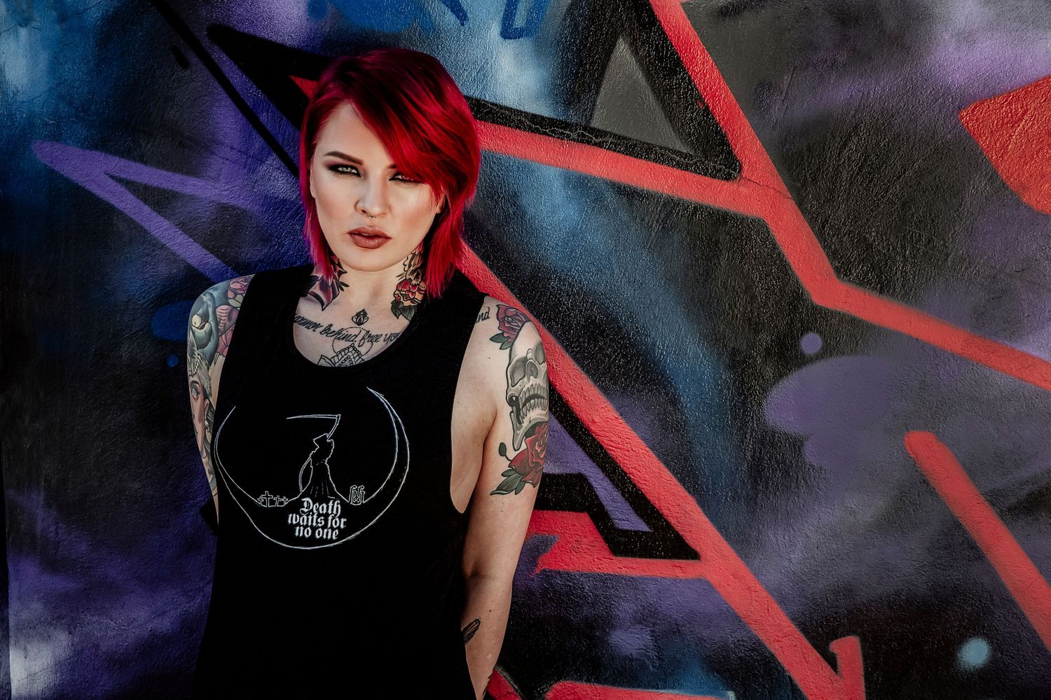 Branding and social media imagery for a clothing company called Heathen and Heretic.
