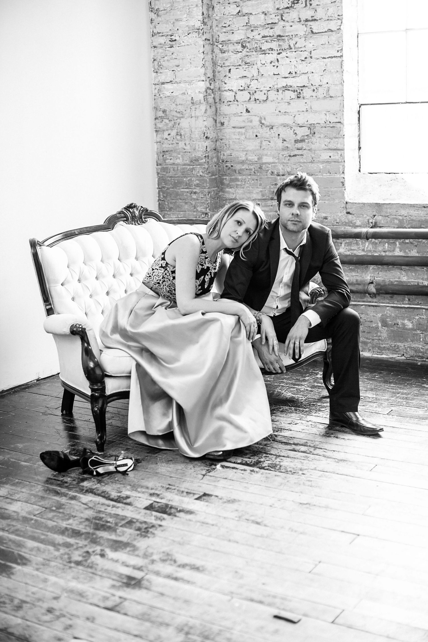 Studio photo of a couple.
