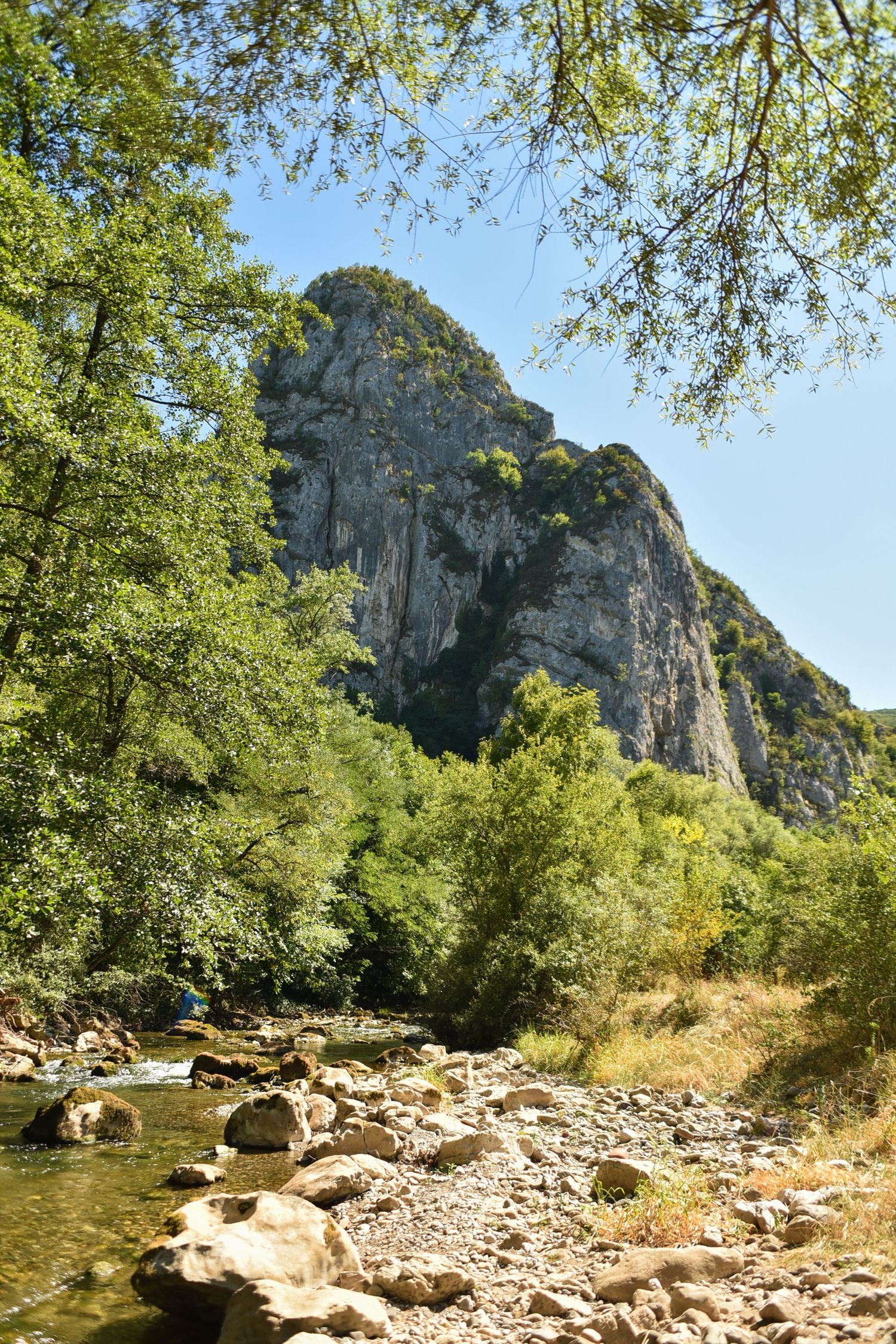 Landscape of a mountain and river, located in Serbia