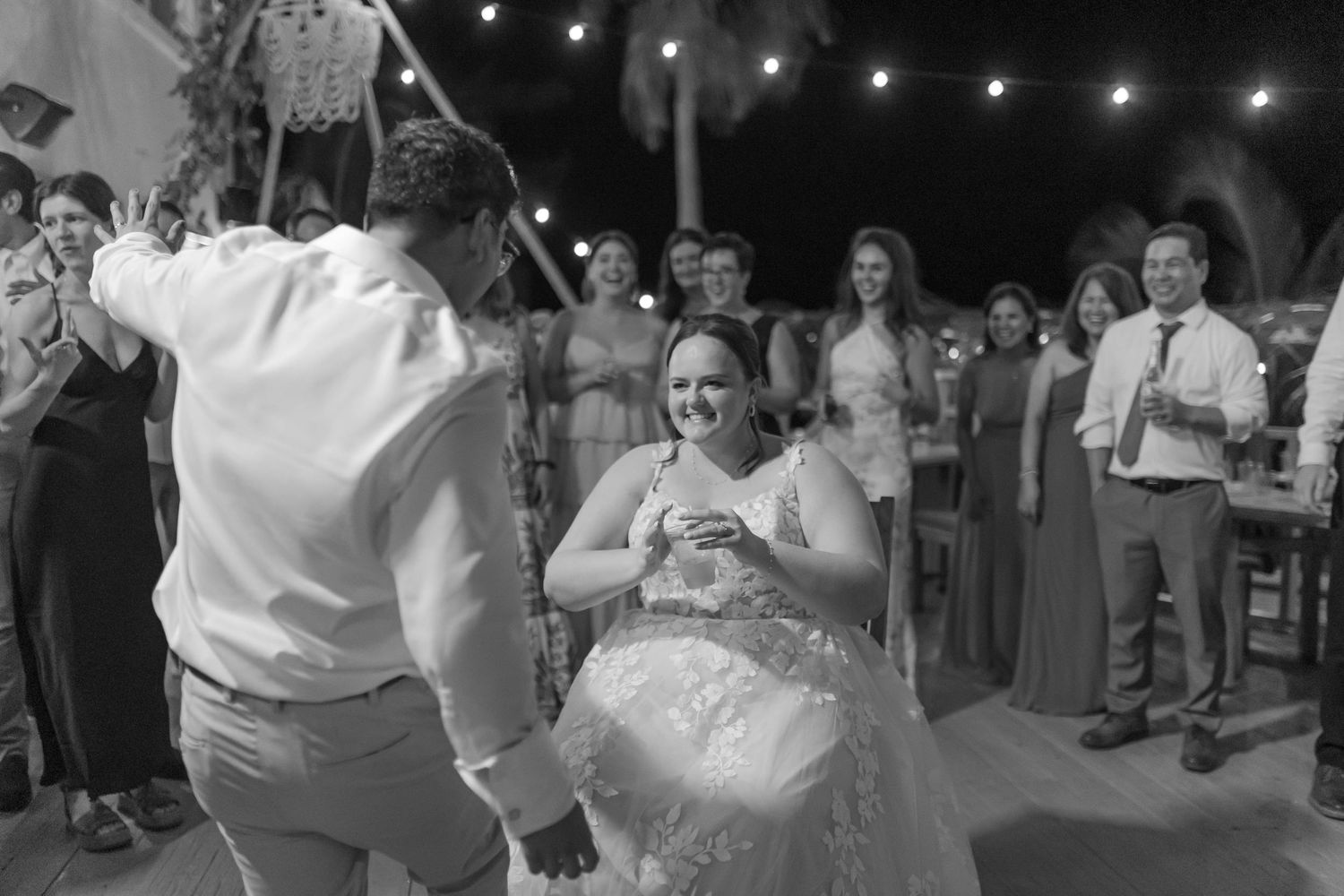 dancing and fun at wedddind in the bahamas