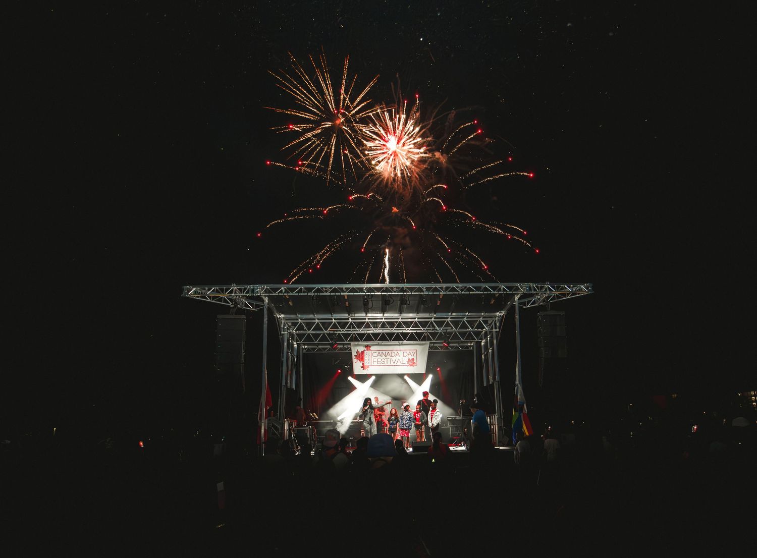Concert candid photography, Malia Love on Canada Day performance