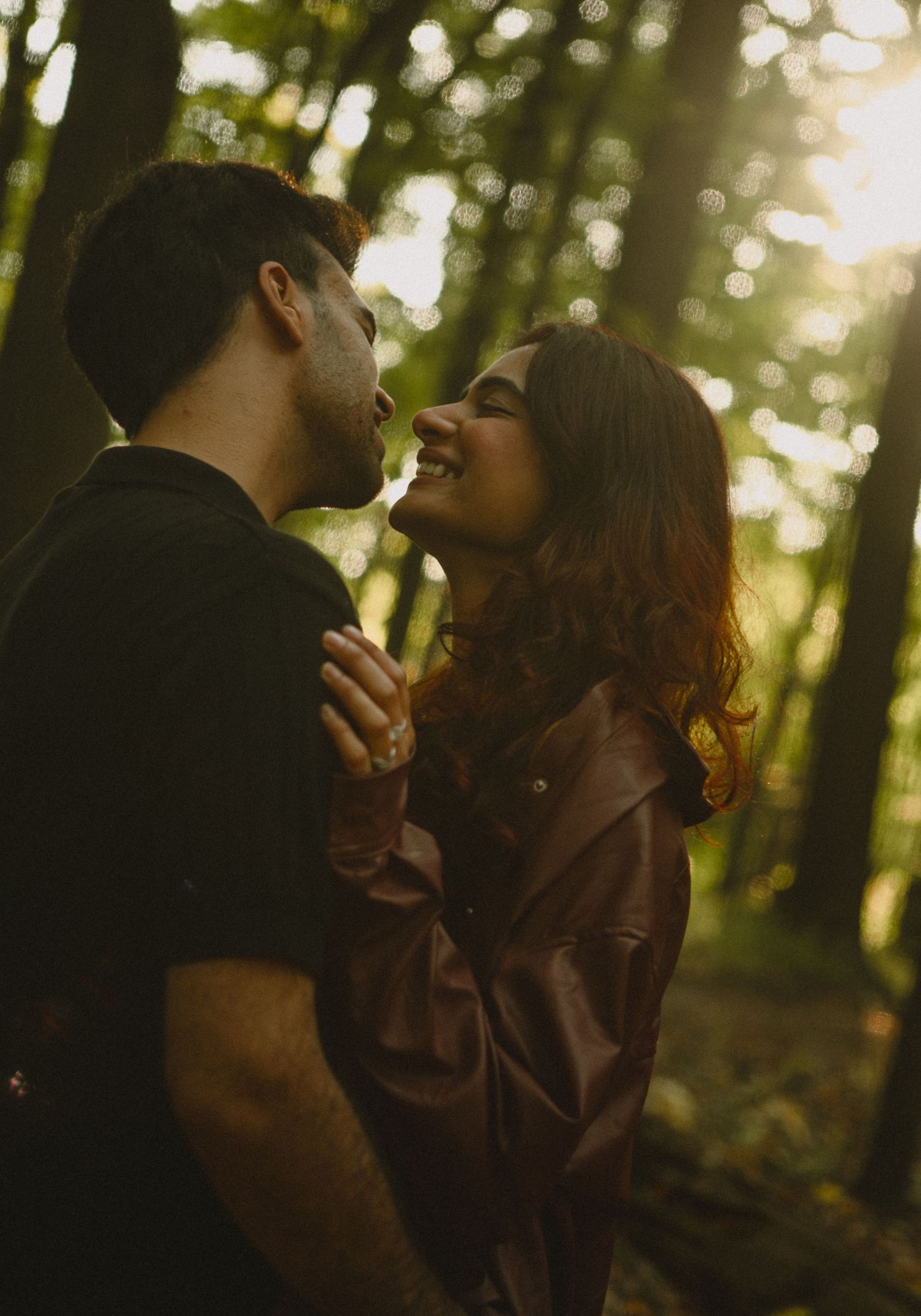 Cinematic documentary-style couples photography taken outdoors in Ontario, candid interactions