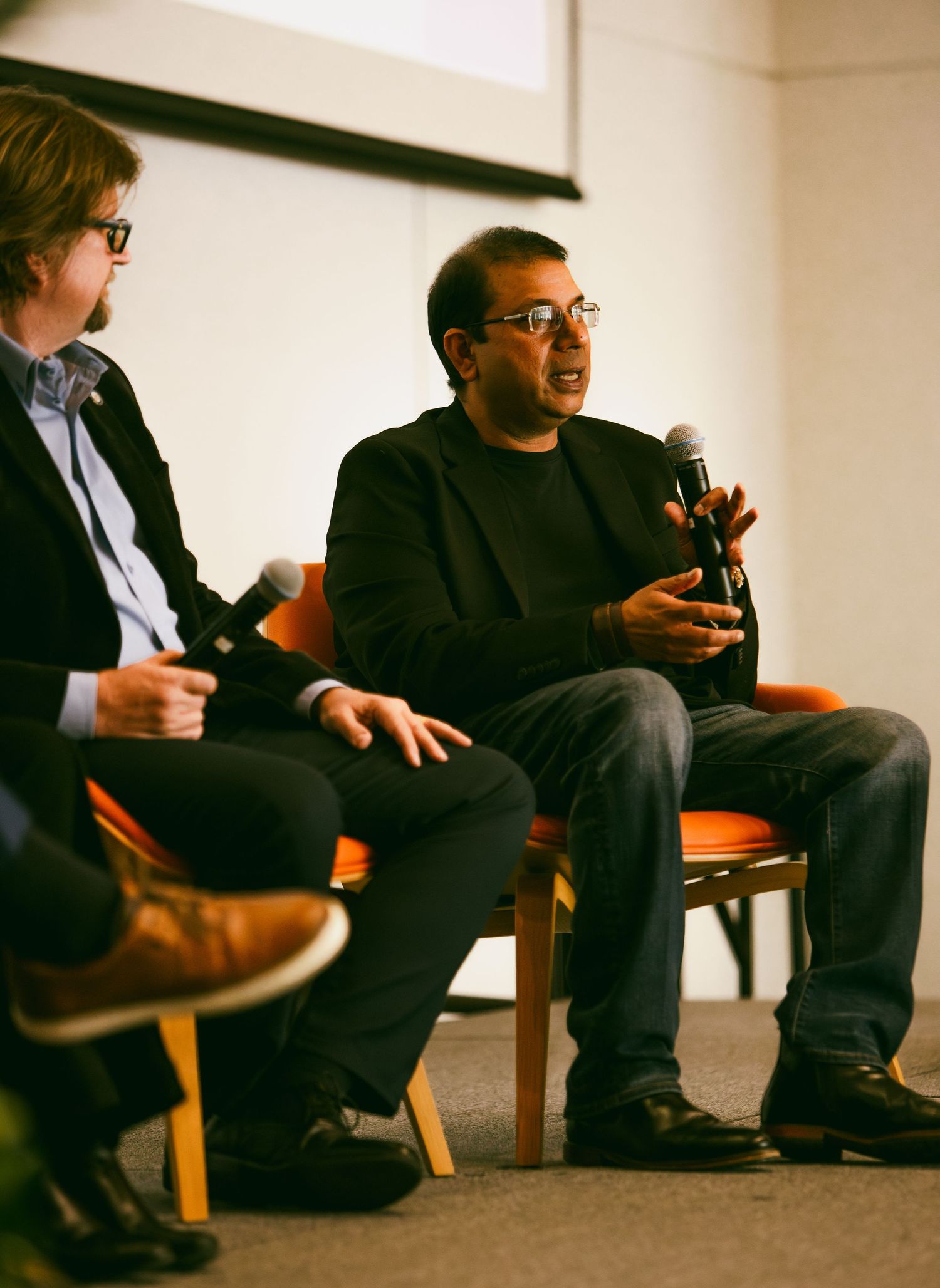 Corporate event, a candid photo in downtown toronto venue.