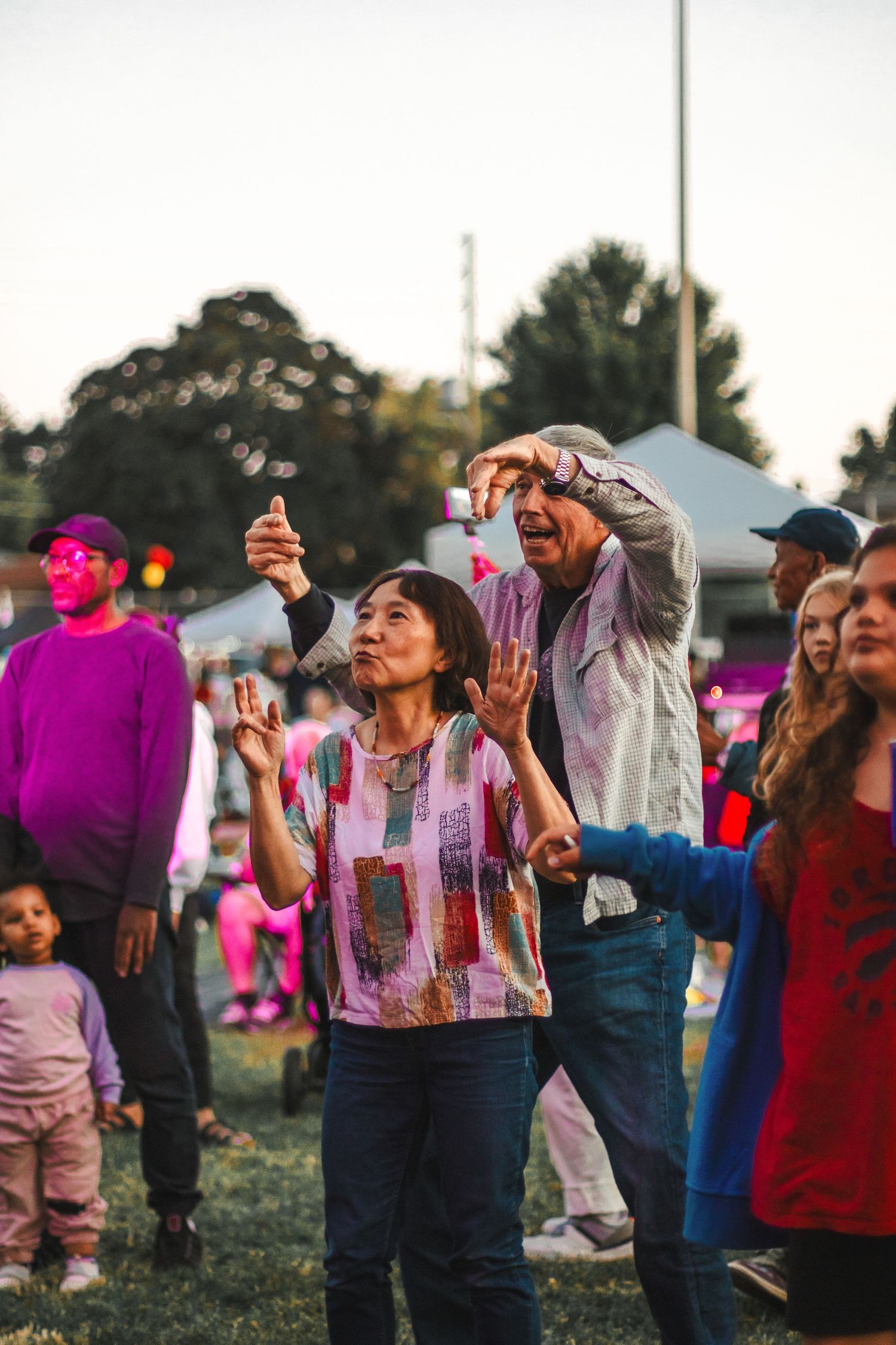 Concert candid photography, Malia Love on Canada Day performance, audience dancing