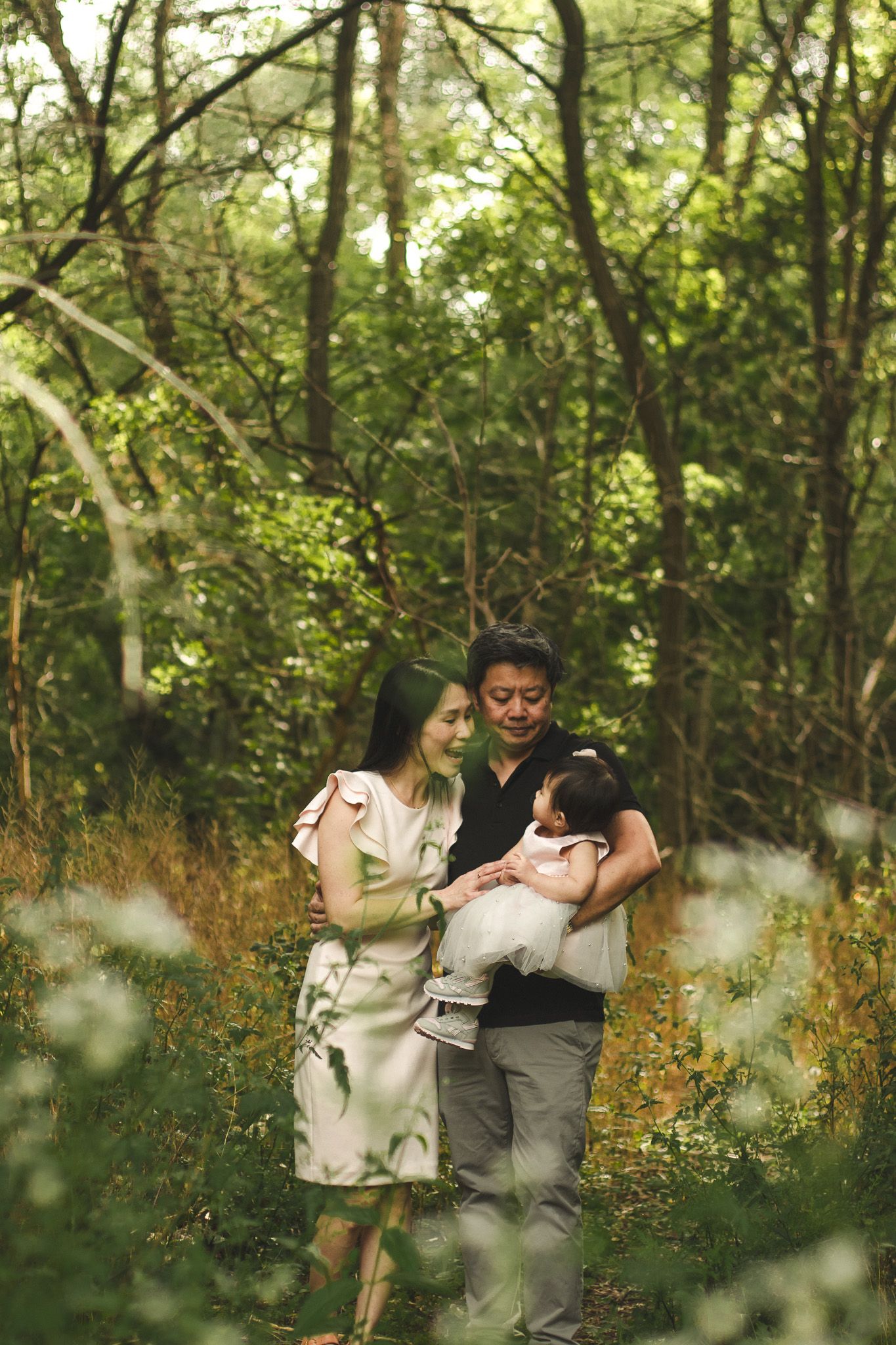 Family photography in Toronto, natural landscape of forest