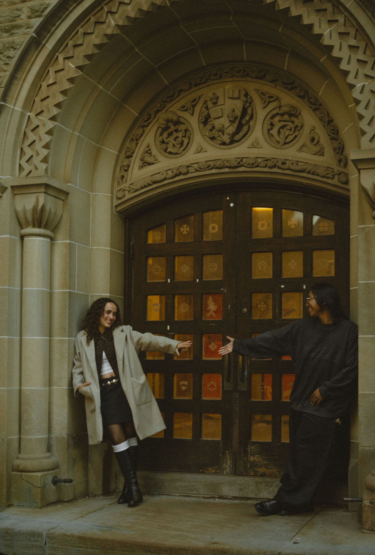 Cinematic documentary-style couples photography taken in Toronto, candid and emotional interaction