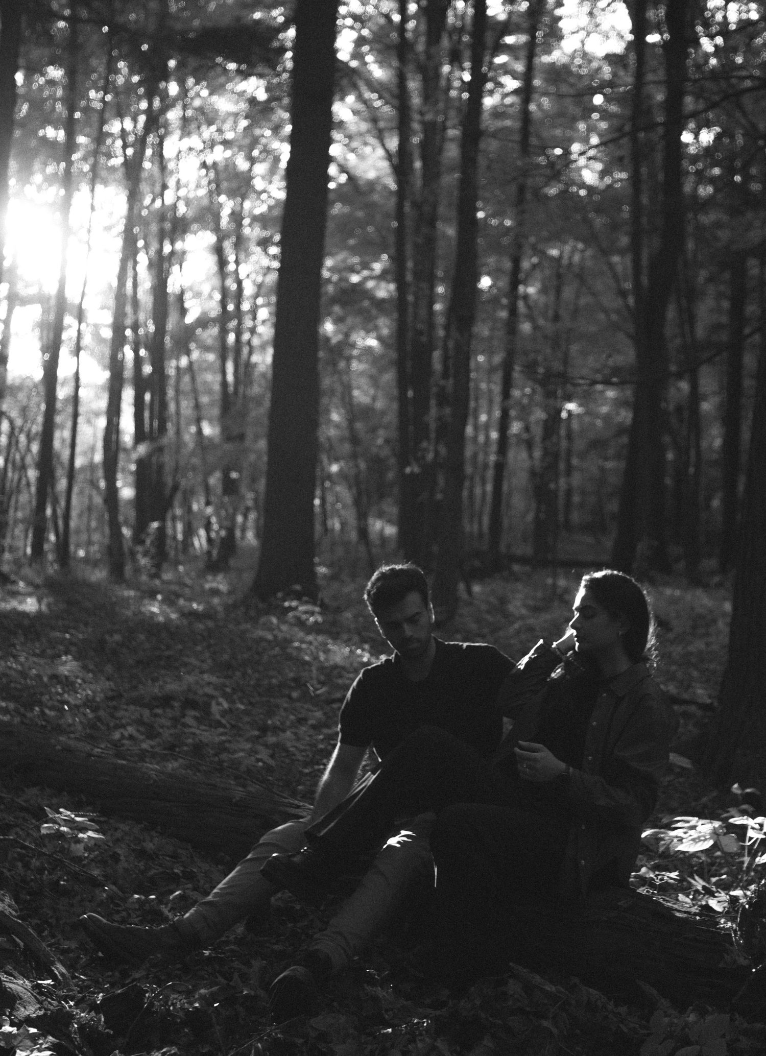 Cinematic documentary-style couples photography taken outdoors in Ontario, candid interactions