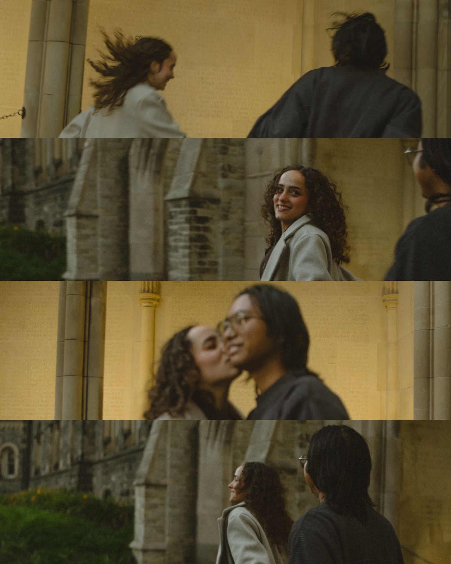 Cinematic documentary-style couples photography taken in Toronto, candid and emotional interaction