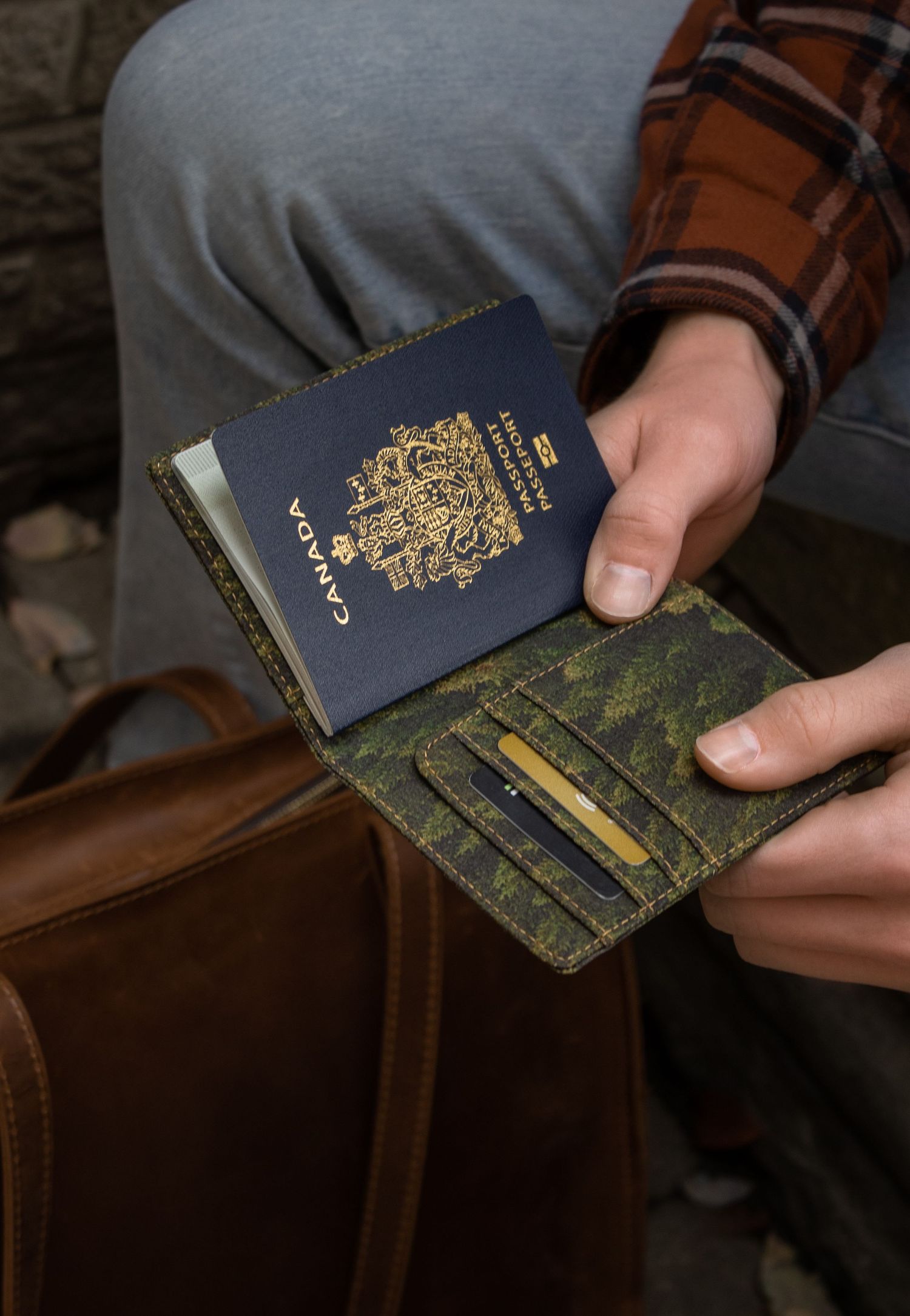 Product photography created for KUMA, a Toronto-based leather goods brand known for sustainably made wallets and card holders.