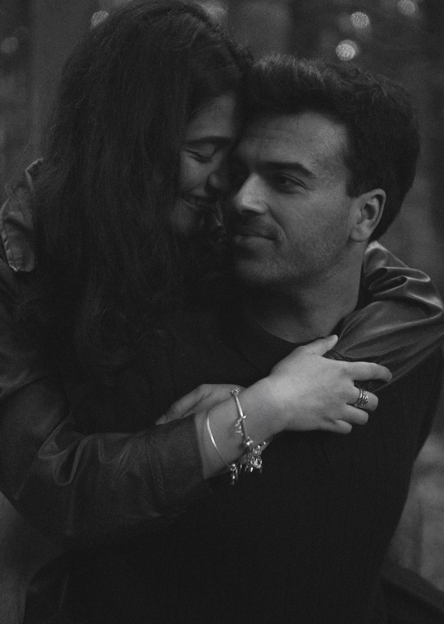 Cinematic documentary-style couples photography taken outdoors in Ontario, candid and emotional interaction