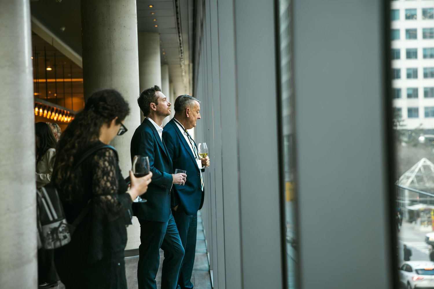 Corporate networking event, a candid photo in downtown toronto venue