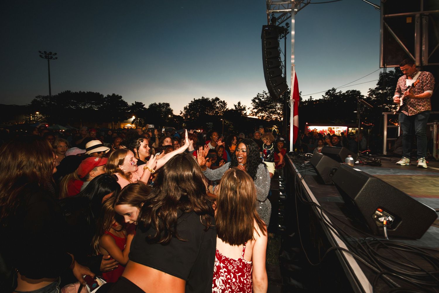 Concert candid photography, Malia Love on Canada Day performance