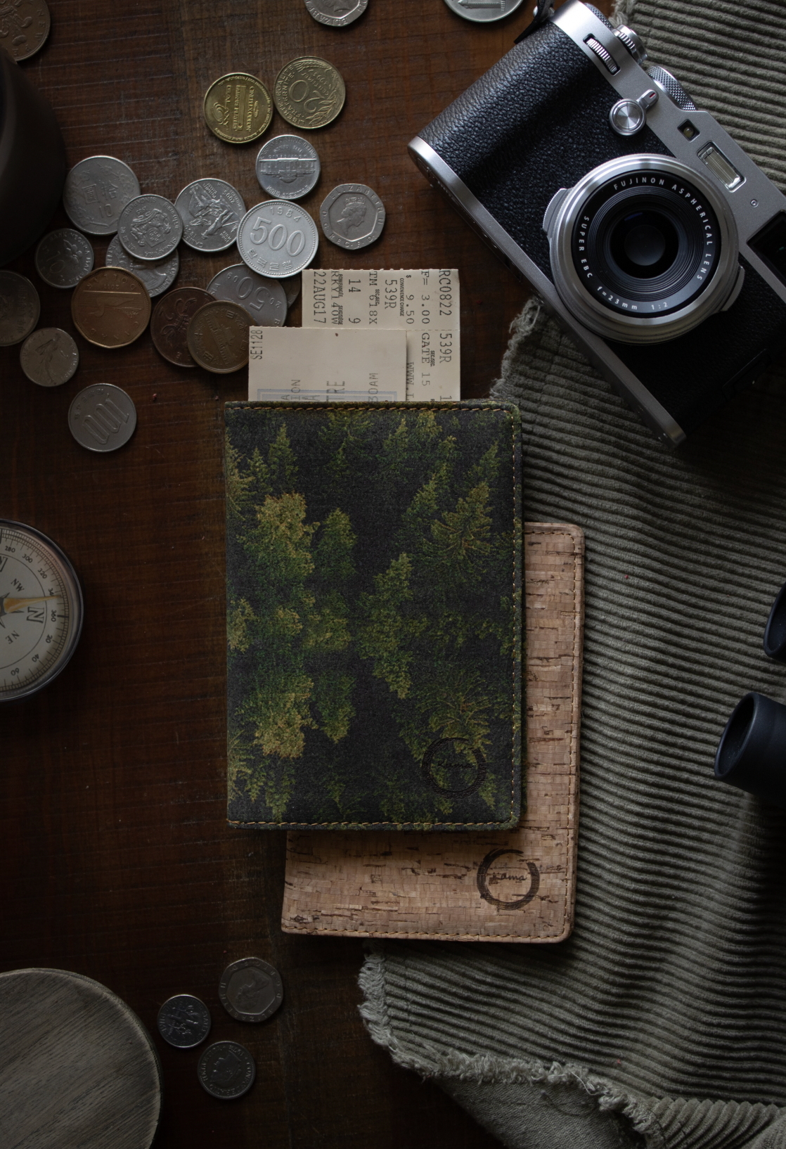 Product photography created for KUMA, a Toronto-based leather goods brand known for sustainably made wallets and card holders.