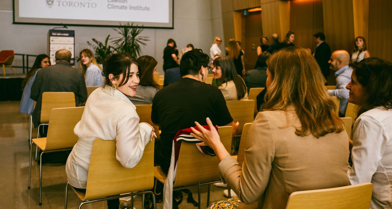 Corporate event, a candid photo in downtown toronto venue.