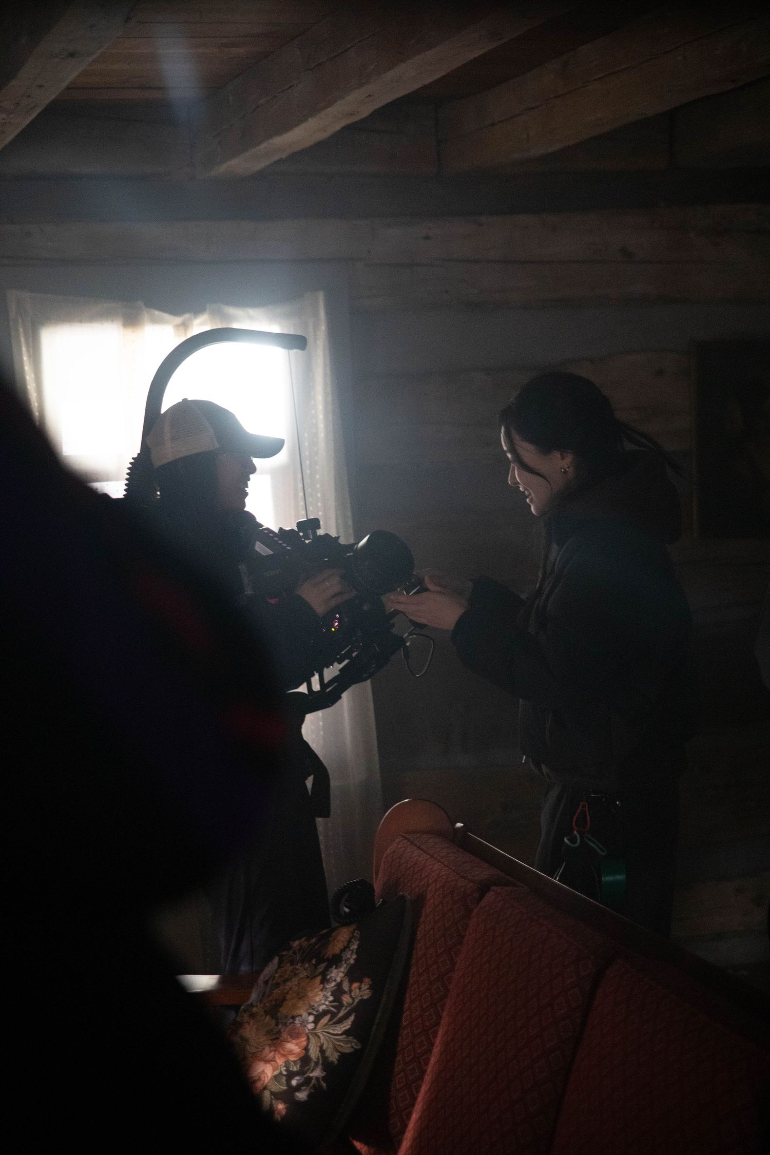 Photo of film set moment by the camera
