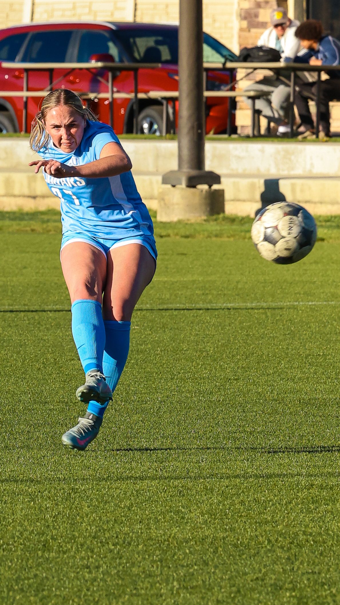 CCU Cougars #27 Sends the Ball Flying