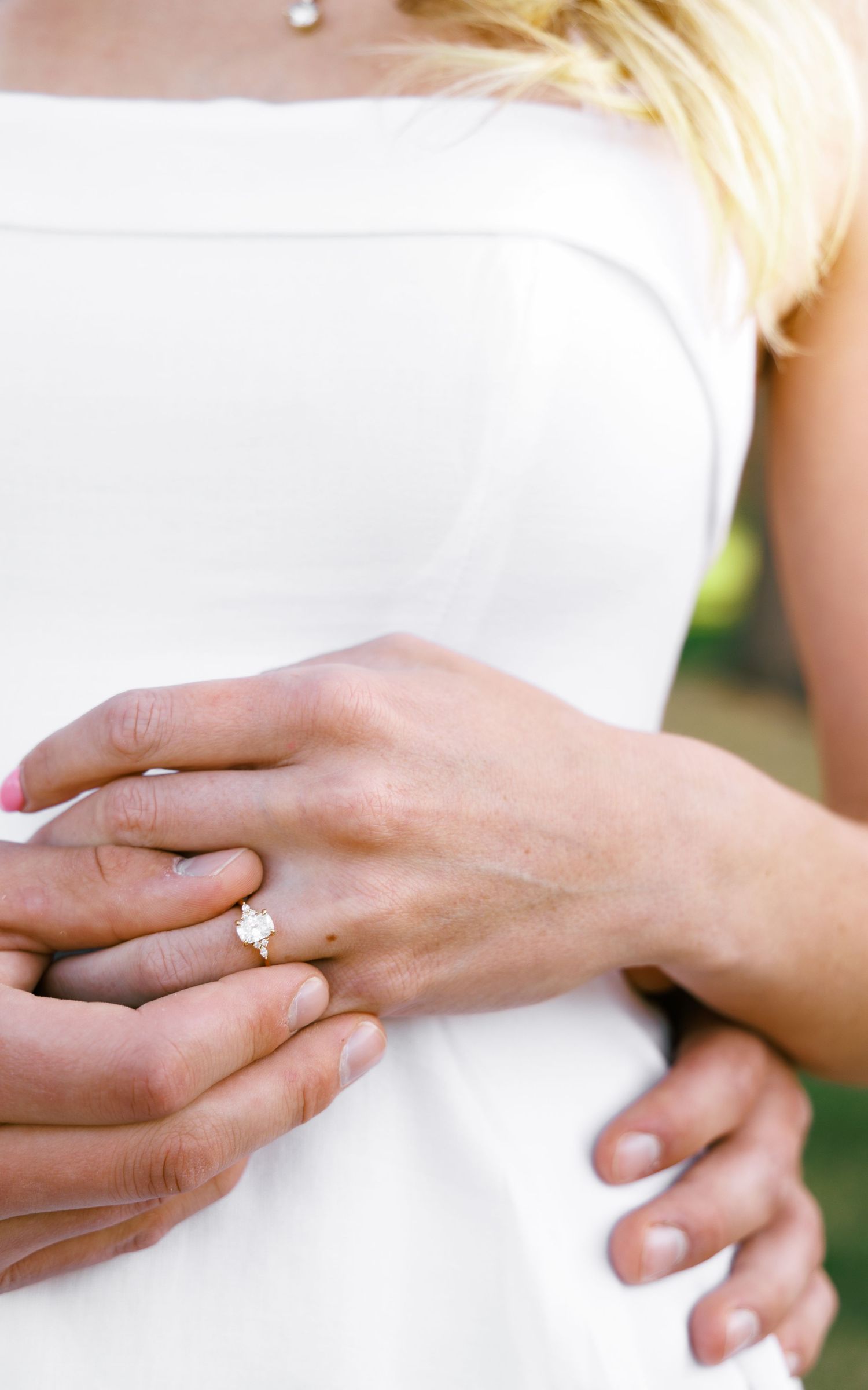 Engagement Ring Detail at Evergreen Lake House Photography Session