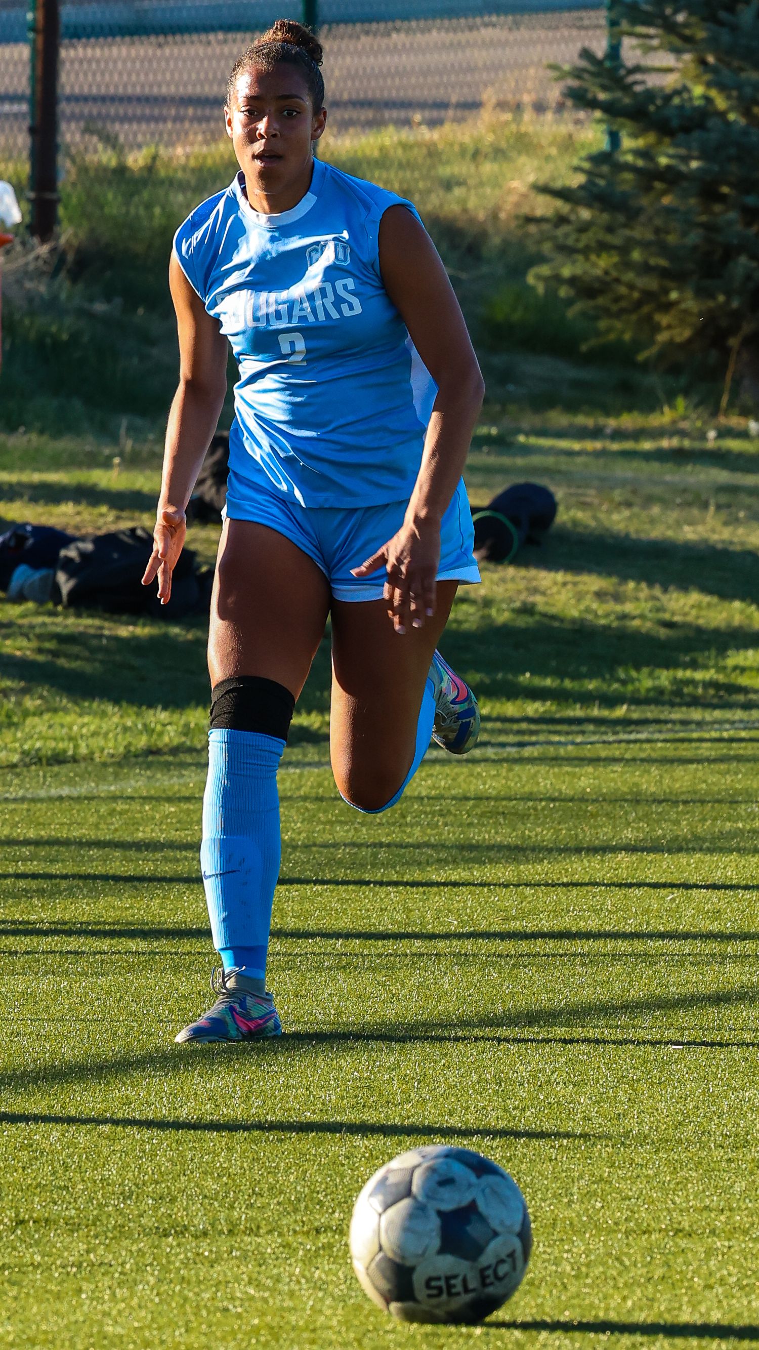CCU Cougars #2 Runs Onto the Ball