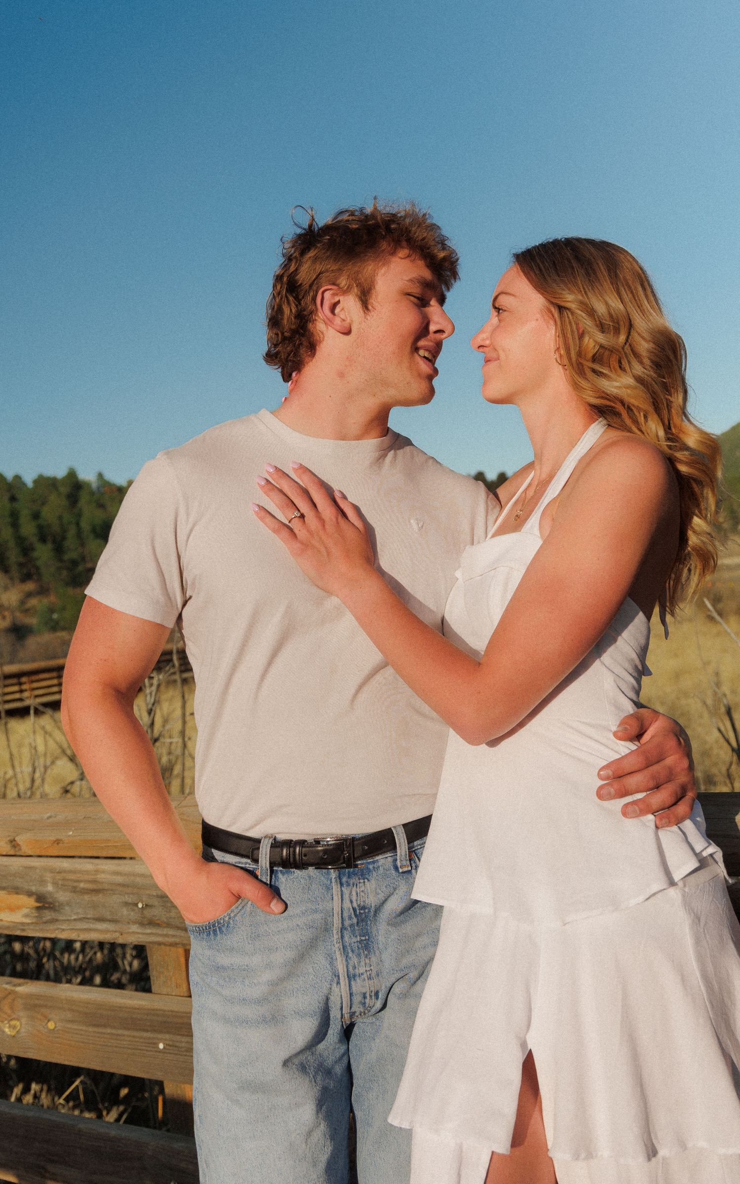 Sunset Embrace on the Dock at Evergreen Lake House