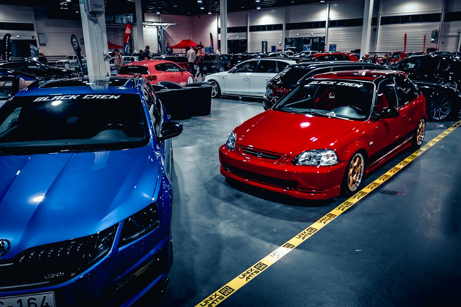 Piros Honda autós rendezvényen